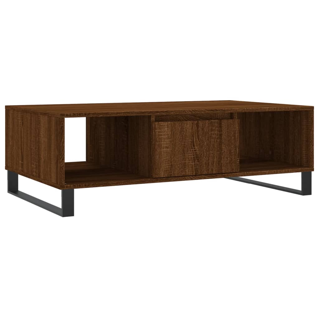 Tavolino Salotto Rovere Marrone 104x60x35 cm Legno Multistrato - homemem39