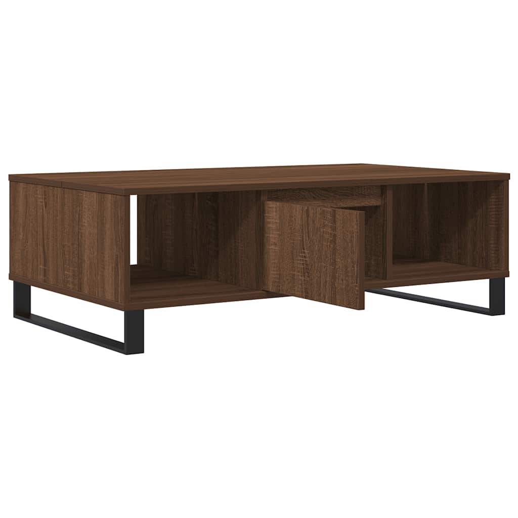 Tavolino Salotto Rovere Marrone 104x60x35 cm Legno Multistrato - homemem39