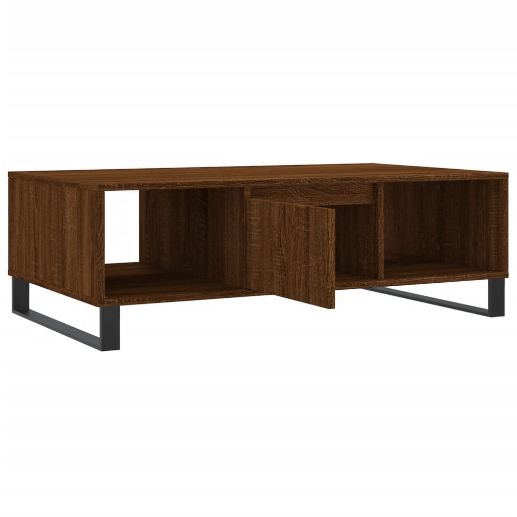 Tavolino Salotto Rovere Marrone 104x60x35 cm Legno Multistrato - homemem39