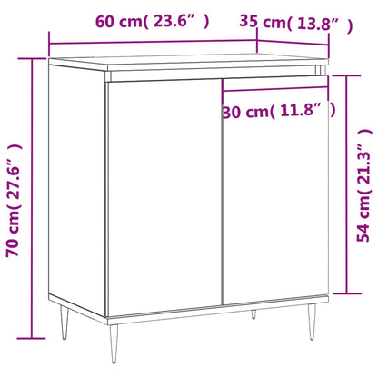 Credenza Grigio Cemento 60x35x70 cm in Legno Multistrato - homemem39
