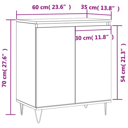 Credenza Grigio Sonoma 60x35x70 cm in Legno Multistrato - homemem39