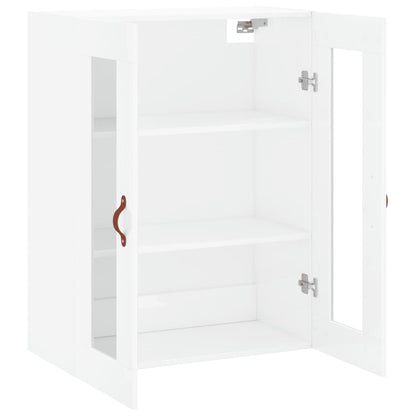 Mobile a Parete Bianco Lucido 69,5x34x90 cm - homemem39