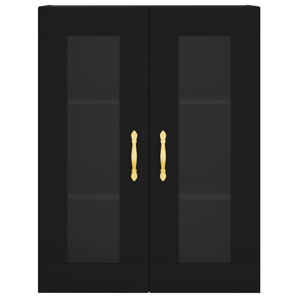 Mobile a Parete Nero 69,5x34x90 cm | homemem39