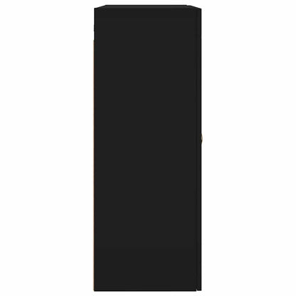 Mobile a Parete Nero 69,5x34x90 cm | homemem39