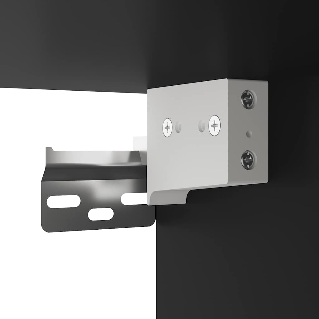 Mobile a Parete Nero 69,5x34x90 cm | homemem39