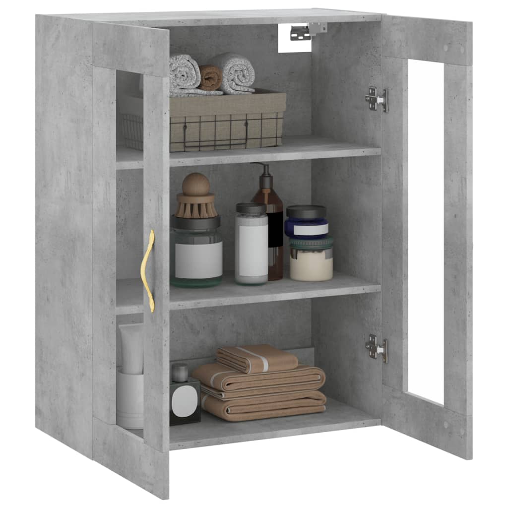 Mobile a Parete Grigio Cemento 69,5x34x90 cm | homemem39
