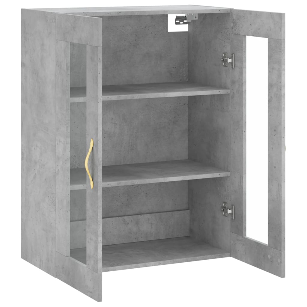 Mobile a Parete Grigio Cemento 69,5x34x90 cm | homemem39