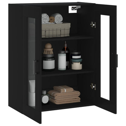 Mobile a Parete Nero 69,5x34x90 cm - homemem39