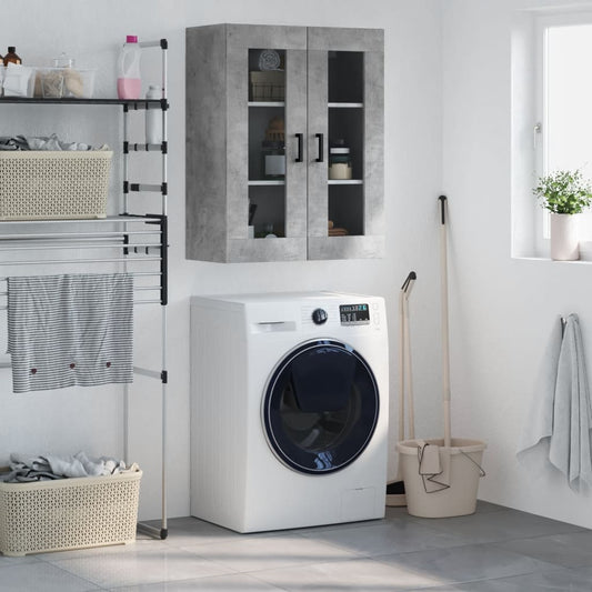 Mobile a Parete Grigio Cemento 69,5x34x90 cm - homemem39