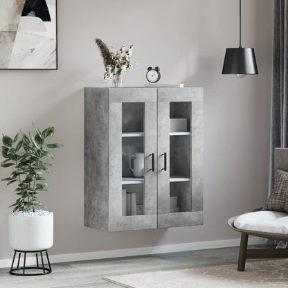 Mobile a Parete Grigio Cemento 69,5x34x90 cm - homemem39