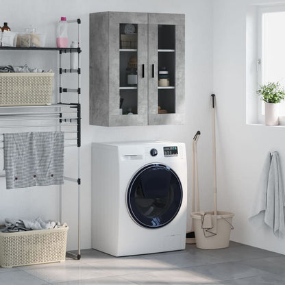 Mobile a Parete Grigio Cemento 69,5x34x90 cm - homemem39