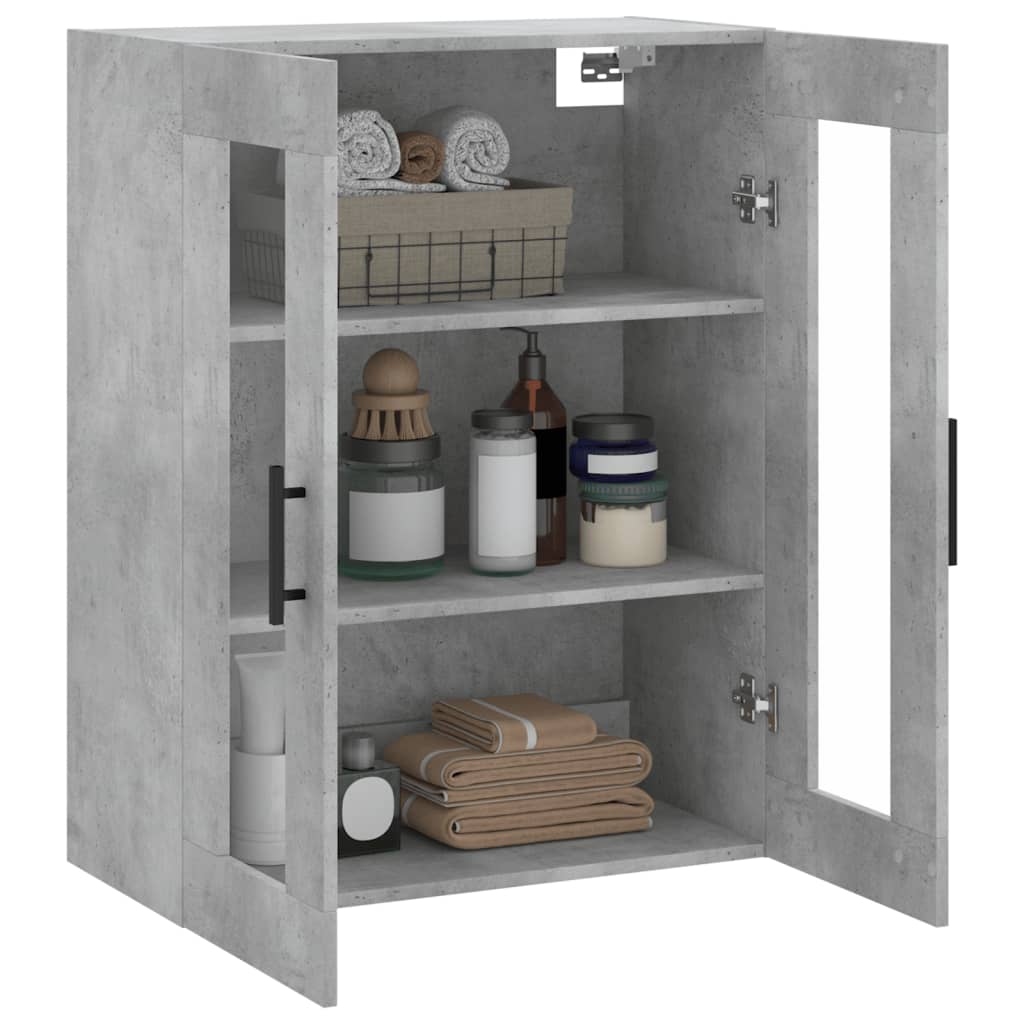 Mobile a Parete Grigio Cemento 69,5x34x90 cm - homemem39