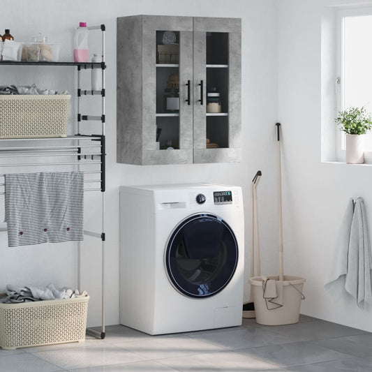 Mobile a Parete Grigio Cemento 69,5x34x90 cm - homemem39