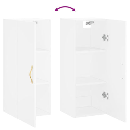 Mobile a Parete Bianco 34,5x34x90 cm - homemem39