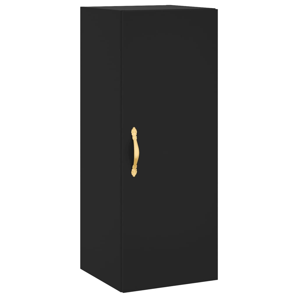 Mobile a Parete Nero 34,5x34x90 cm - homemem39