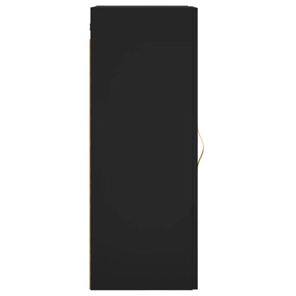 Mobile a Parete Nero 34,5x34x90 cm - homemem39