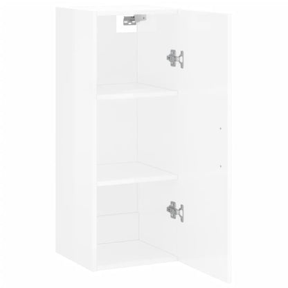 Mobile a Parete Bianco Lucido 34,5x34x90 cm - homemem39