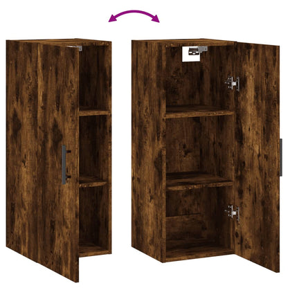 Mobile a Parete Rovere Fumo 34,5x34x90 cm - homemem39