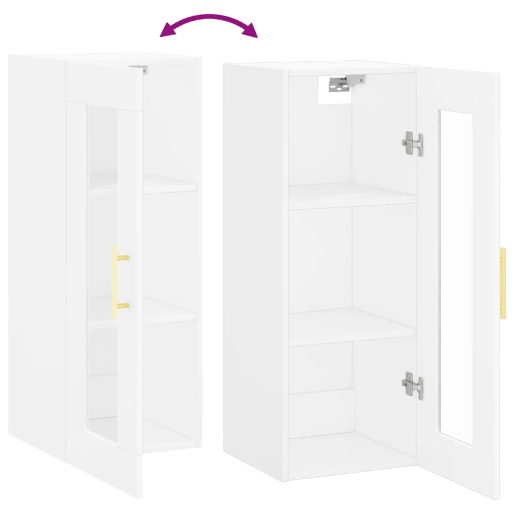 Mobile a Parete Bianco 34,5x34x90 cm