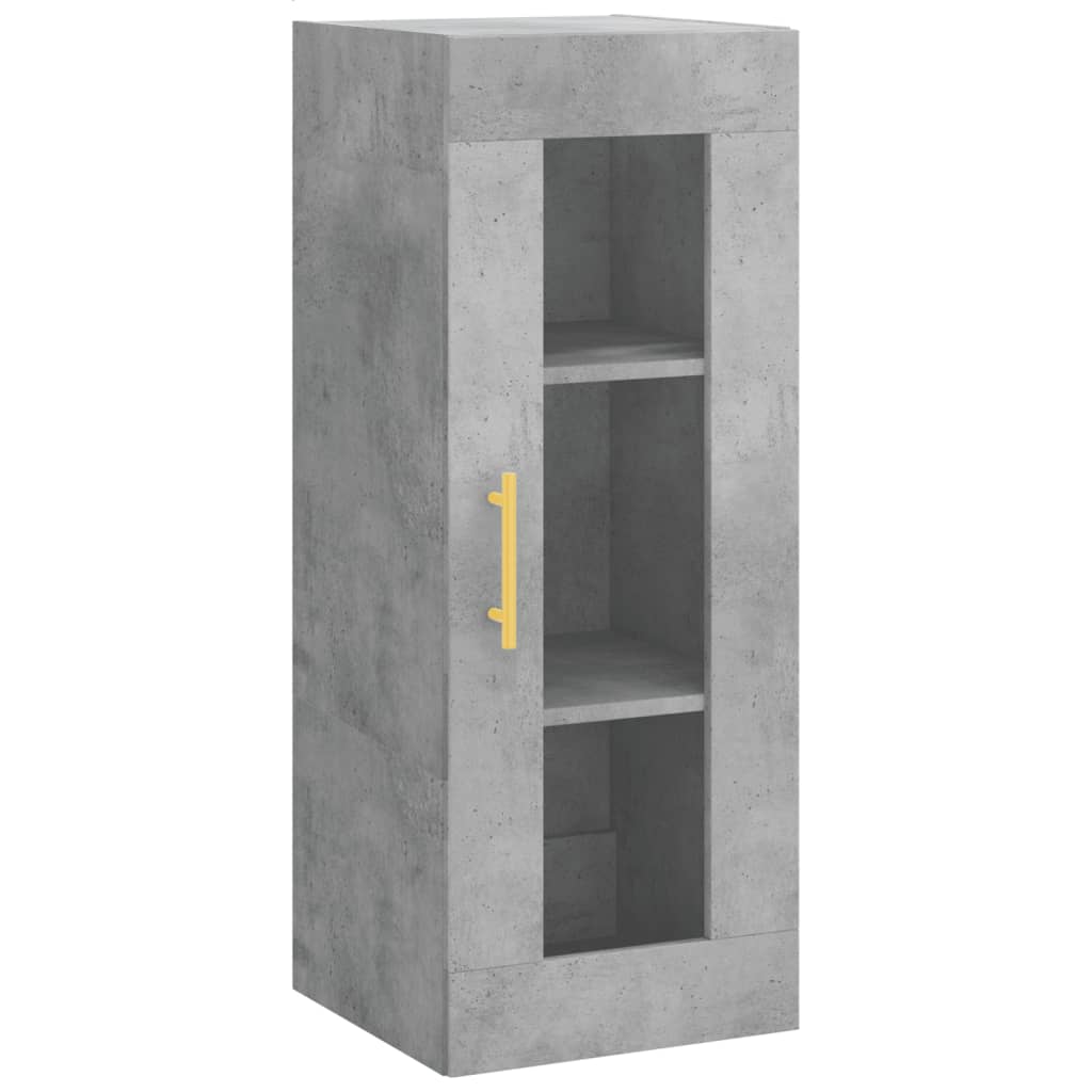 Mobile a Parete Grigio Cemento 34,5x34x90 cm - homemem39