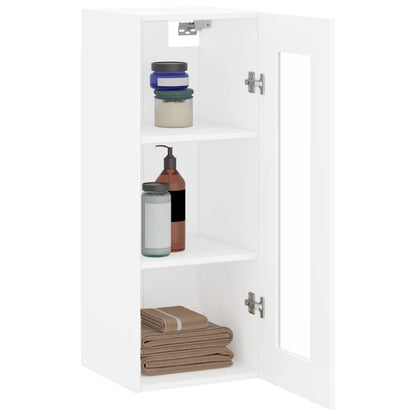 Mobile a Parete Bianco 34,5x34x90 cm - homemem39