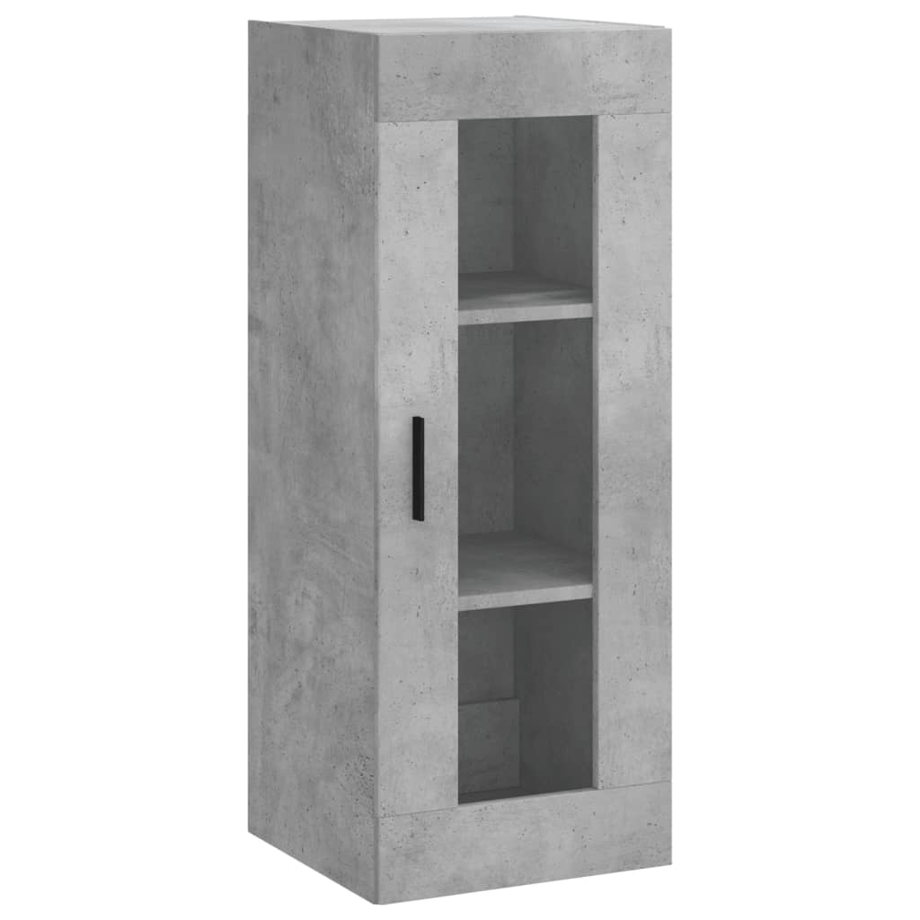 Mobile a Parete Grigio Cemento 34,5x34x90 cm - homemem39