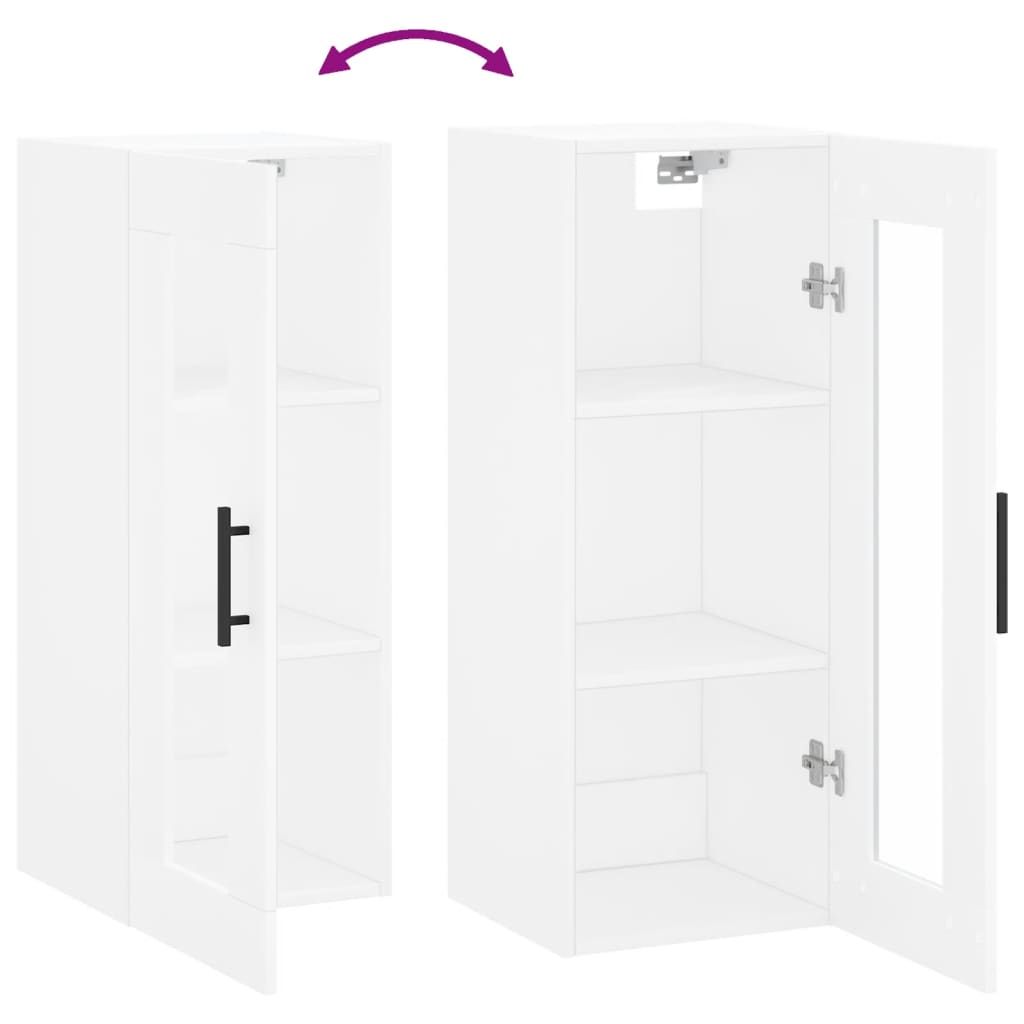 Mobile a Parete Bianco 34,5x34x90 cm - homemem39