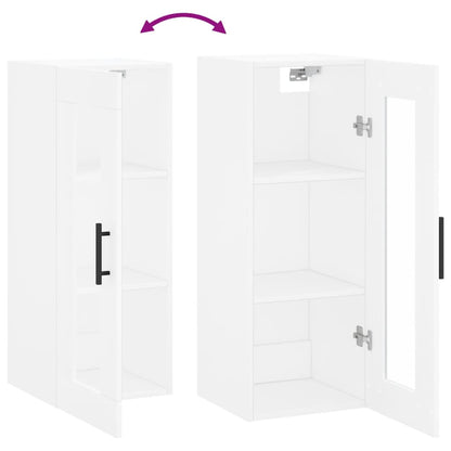 Mobile a Parete Bianco 34,5x34x90 cm - homemem39