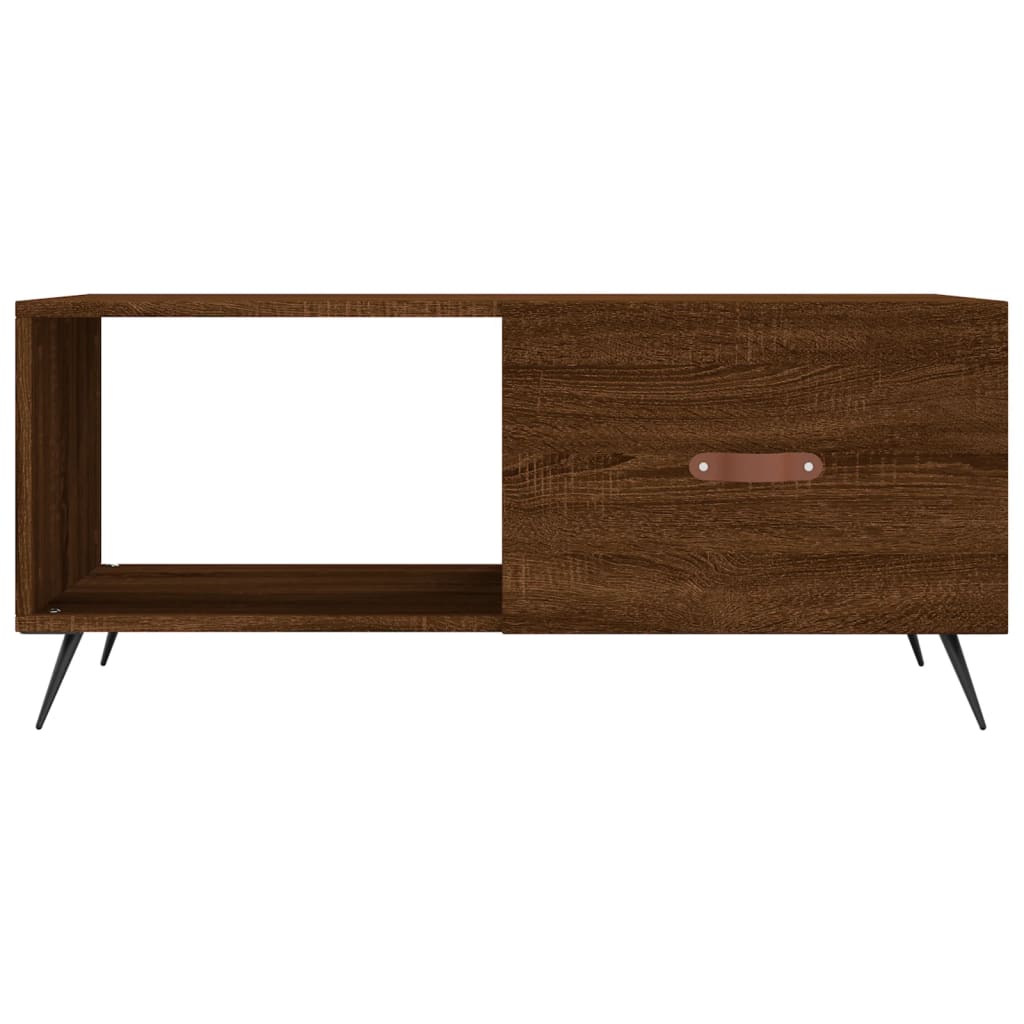Tavolino da Salotto Rovere Marrone 90x50x40cm Legno Multistrato | homemem39