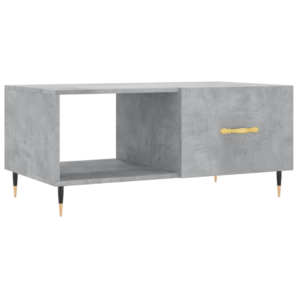 Tavolino da Salotto Grigio Cemento 90x50x40cm Legno Multistrato | homemem39
