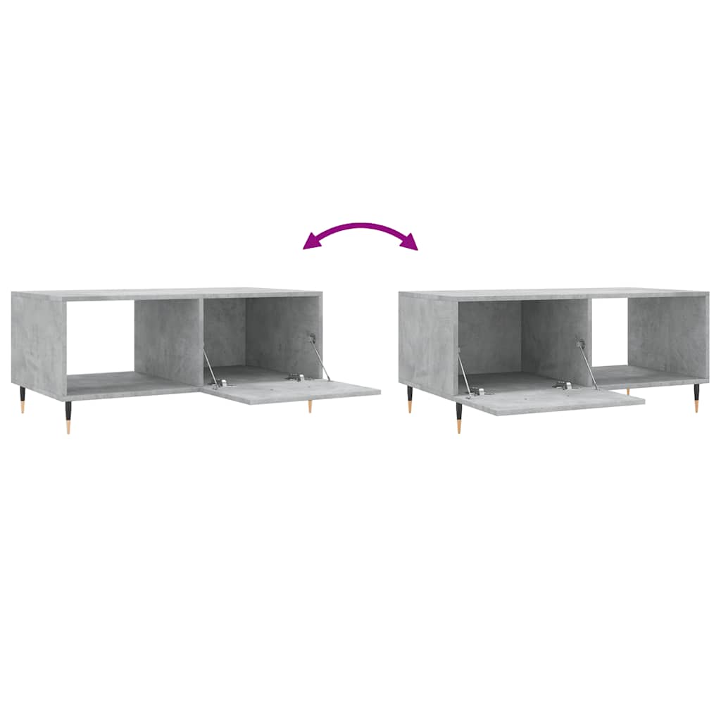 Tavolino da Salotto Grigio Cemento 90x50x40cm Legno Multistrato | homemem39