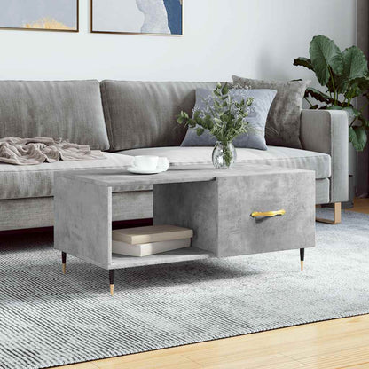 Tavolino da Salotto Grigio Cemento 90x50x40cm Legno Multistrato | homemem39