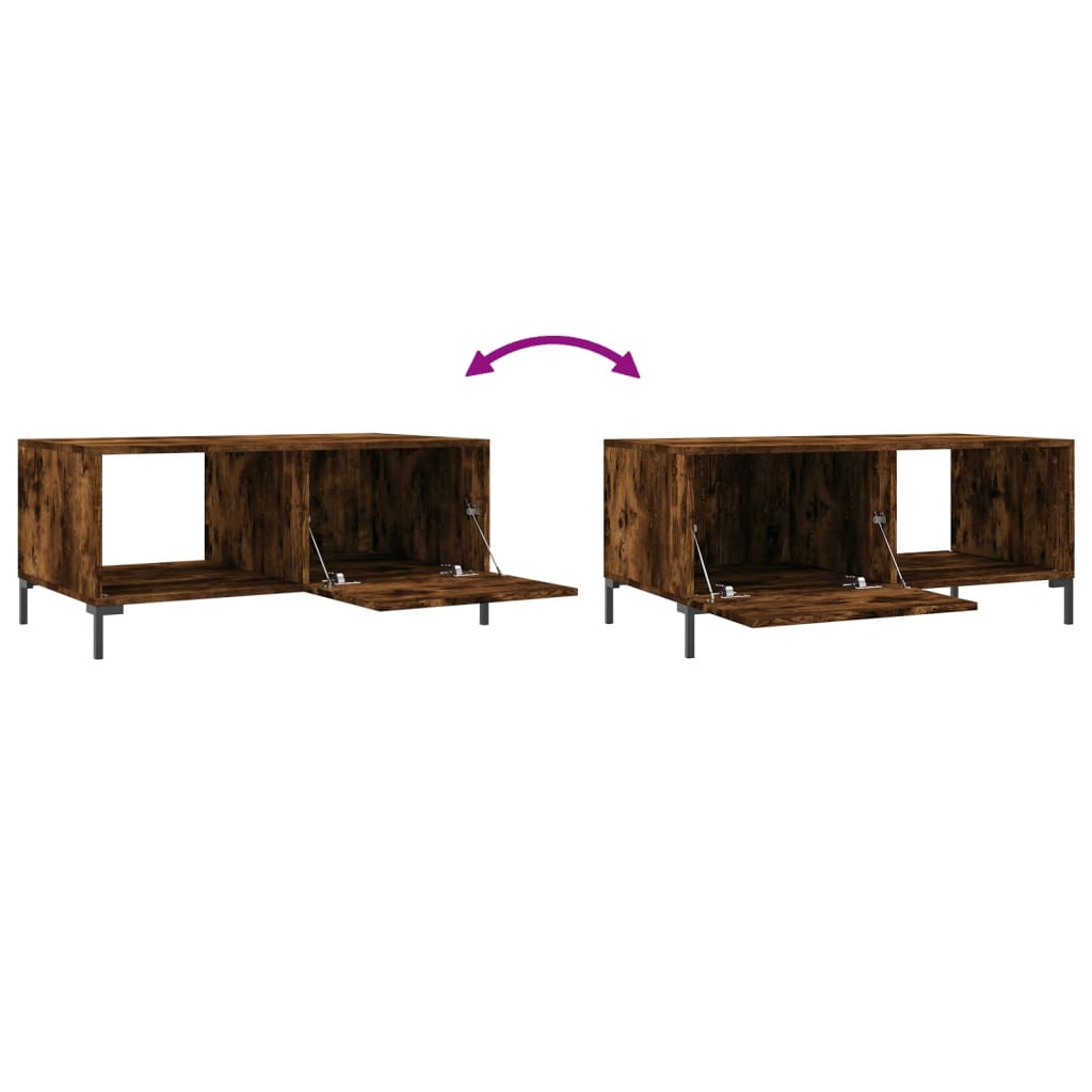 Tavolino da Salotto Rovere Fumo 90x50x40cm in Legno Multistrato | homemem39