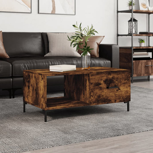 Tavolino da Salotto Rovere Fumo 90x50x40cm in Legno Multistrato | homemem39