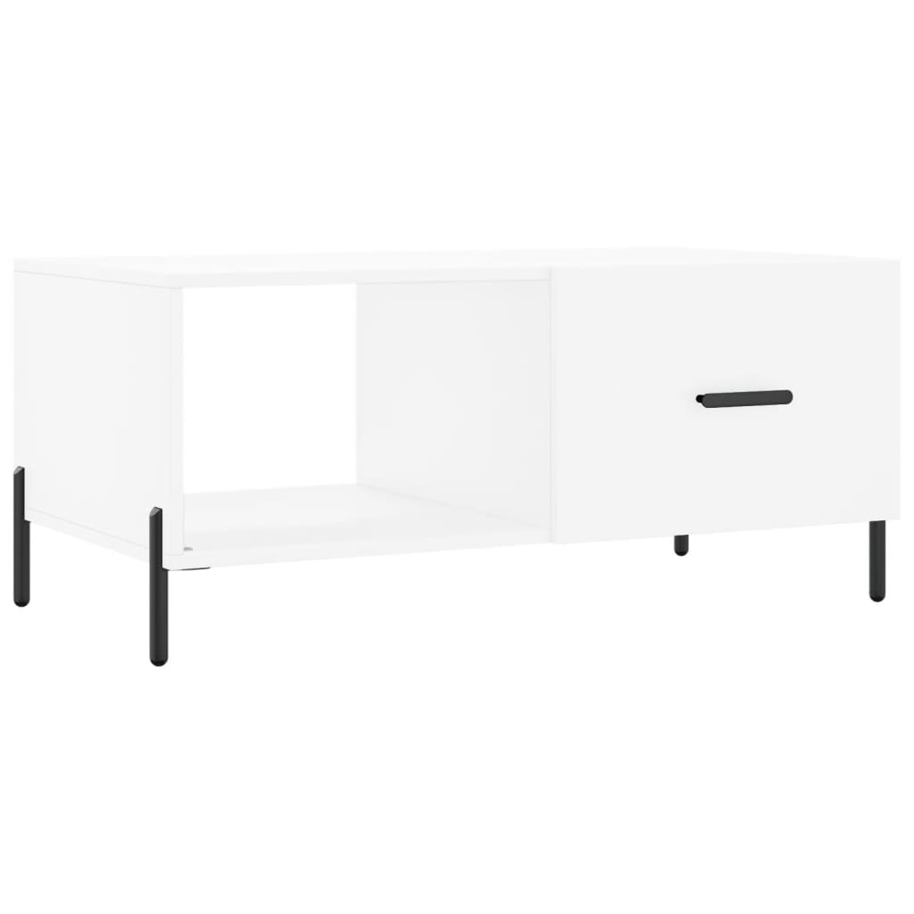 Tavolino da Salotto Bianco 90x50x40 cm in Legno Multistrato | homemem39