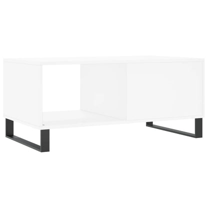 Tavolino da Salotto Bianco 90x50x40 cm in Legno Multistrato | homemem39