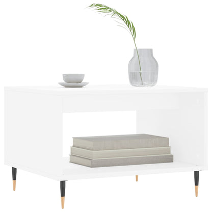 Tavolino da Salotto Bianco 60x50x40 cm in Legno Multistrato | homemem39