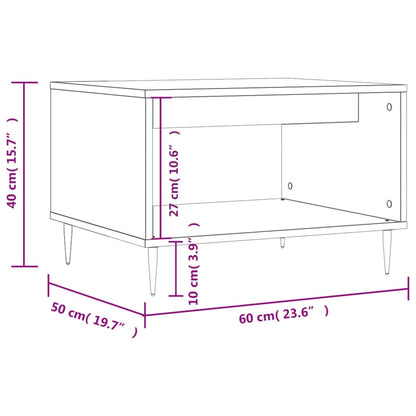 Tavolino da Salotto Rovere Sonoma 60x50x40 cm Legno Multistrato | homemem39