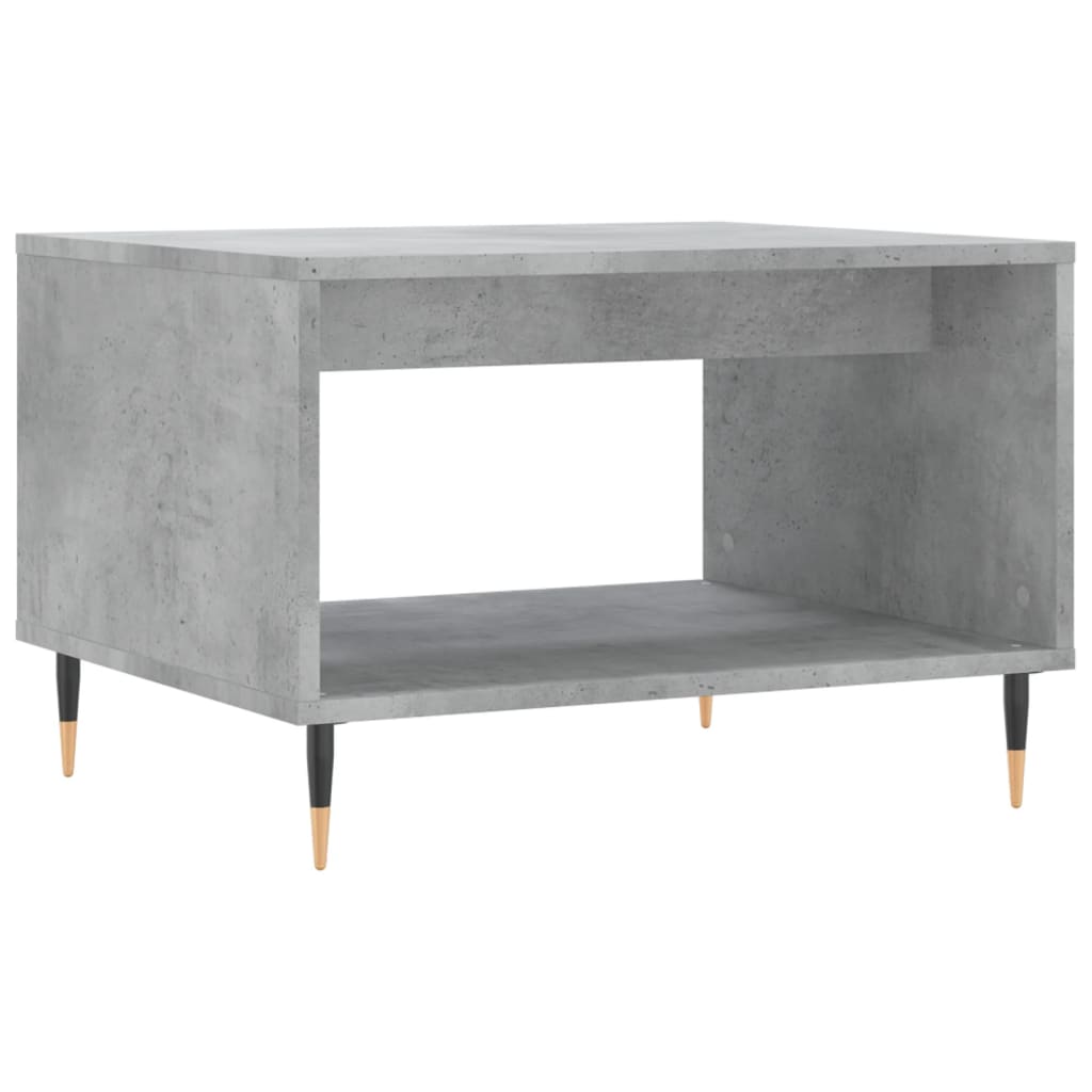 Tavolino da Salotto Grigio Cemento 60x50x40cm Legno Multistrato | homemem39
