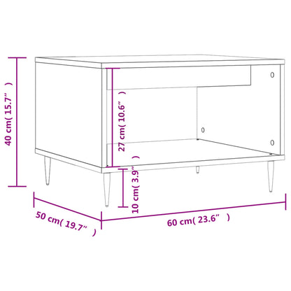 Tavolino da Salotto Grigio Sonoma 60x50x40 cm Legno Multistrato | homemem39
