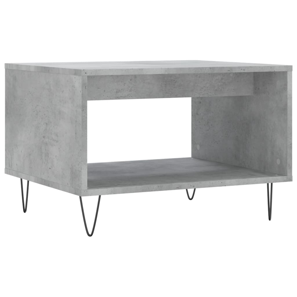 Tavolino da Salotto Grigio Cemento 60x50x40cm Legno Multistrato | homemem39