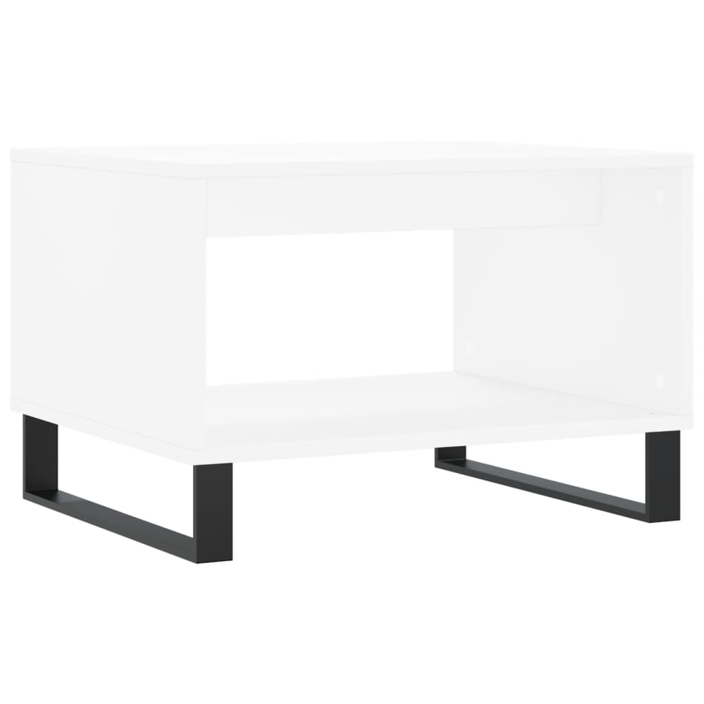 Tavolino da Salotto Bianco 60x50x40 cm in Legno Multistrato | homemem39