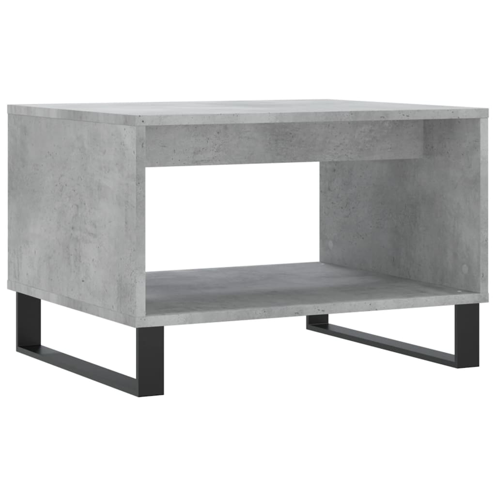 Tavolino da Salotto Grigio Cemento 60x50x40cm Legno Multistrato | homemem39