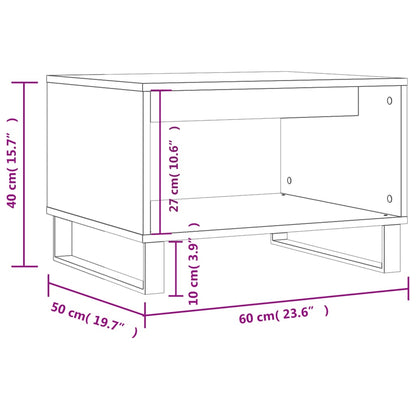 Tavolino da Salotto Grigio Cemento 60x50x40cm Legno Multistrato | homemem39