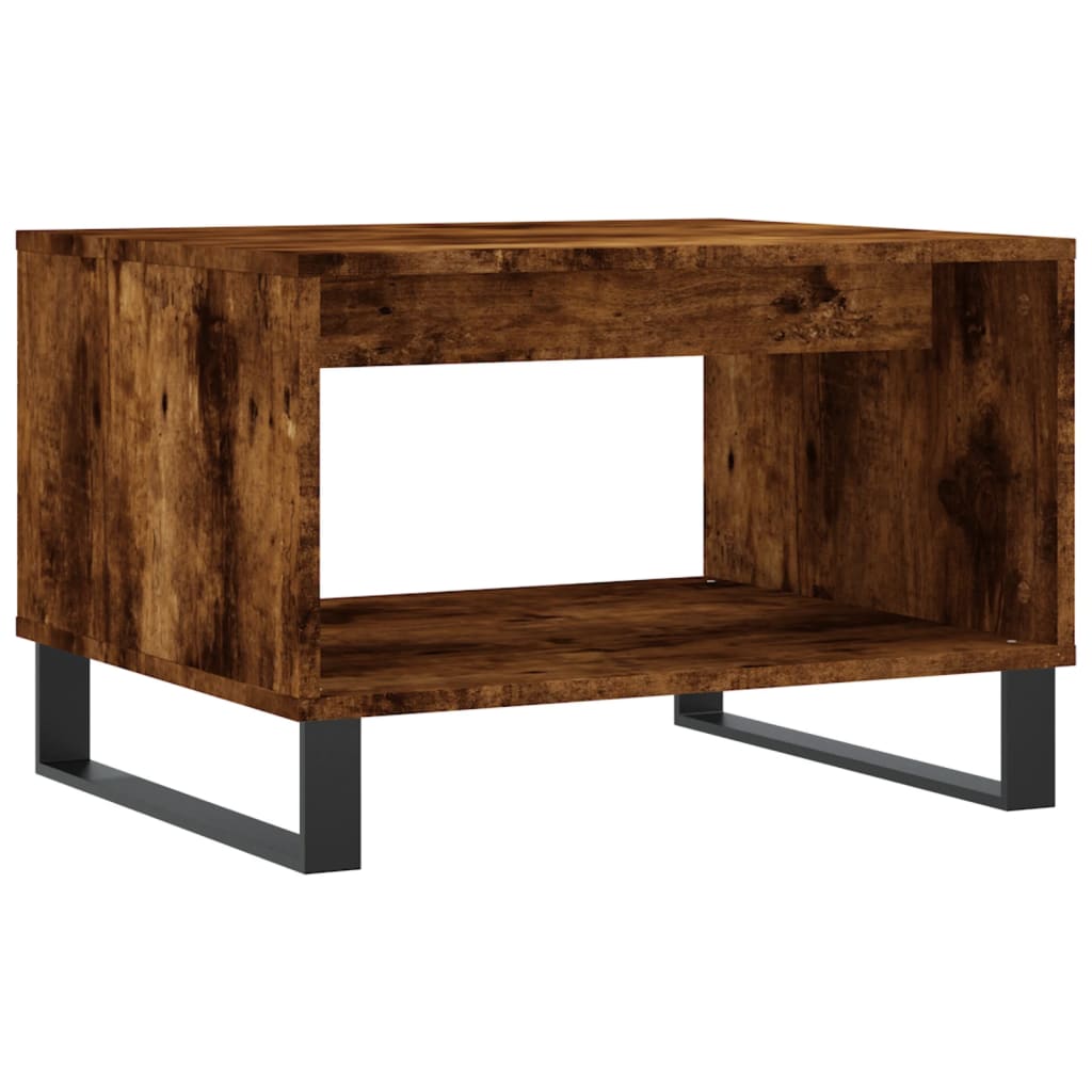 Tavolino da Salotto Rovere Fumo 60x50x40 cm Legno Multistrato | homemem39