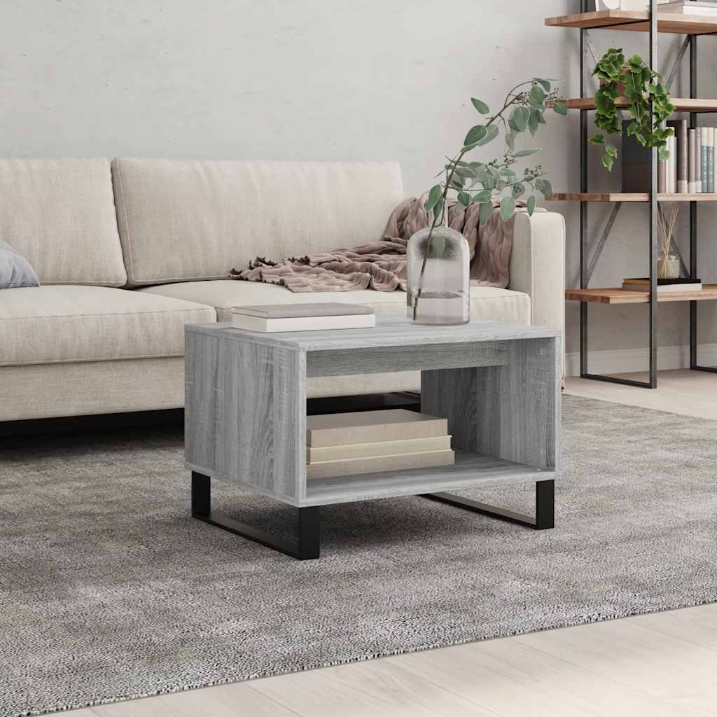 Tavolino da Salotto Grigio Sonoma 60x50x40 cm Legno Multistrato | homemem39