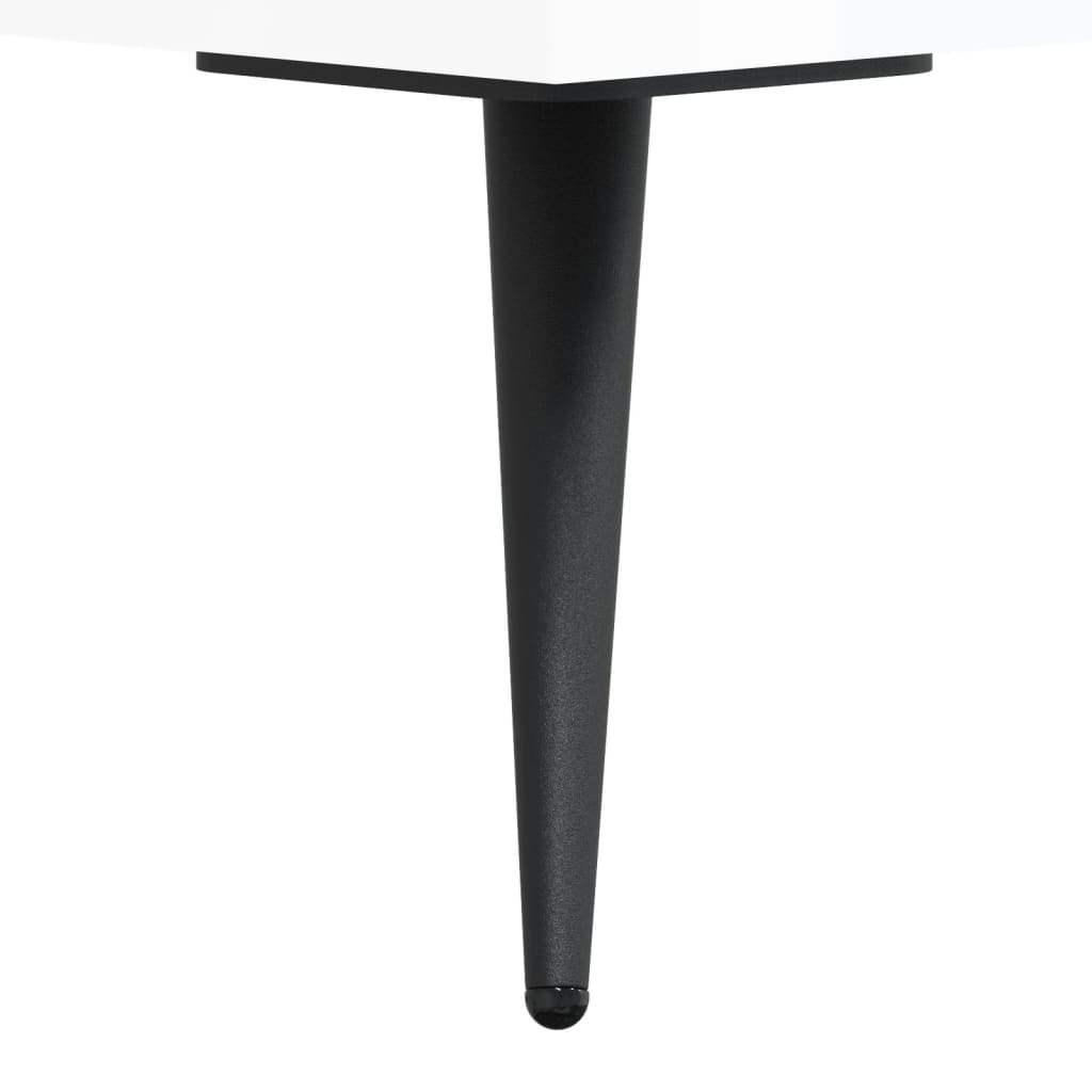 Panca Porta Scarpe Bianco Lucido 102x35x55 cm Legno Multistrato - homemem39