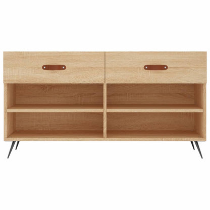 Panca Porta Scarpe Rovere Sonoma 102x35x55 cm Legno Multistrato - homemem39