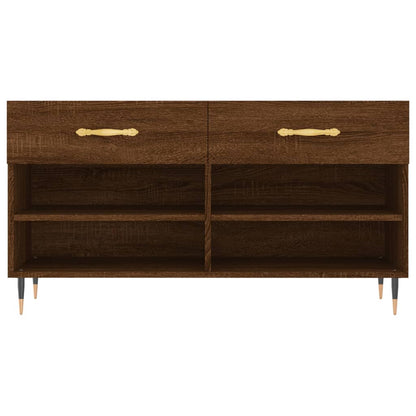 Panca Porta Scarpe Rovere Marrone 102x35x55cm Legno Multistrato - homemem39