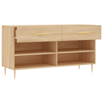 Panca Porta Scarpe Rovere Sonoma 102x35x55 cm Legno Multistrato - homemem39